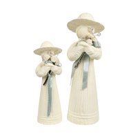 Vintage Mother Daughter Figurines: Ceramic Shabby Chic Decor