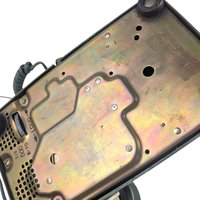 Vintage 1970s Olive Green Rotary Desk Phone: Mid Century Decor Prop