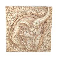 Vintage Greek Plaster Wall Plaques: Horse and Bull Relief Art