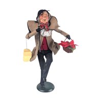 Vintage Byers' Choice Happy Scrooge Figurine: A Christmas Carol Dickens Decor