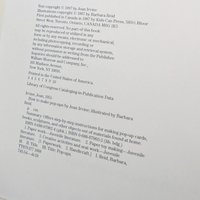 Vintage 1987 How to Make Pop-Ups Book: Joan Irvine, Barbara Reid Illustrations