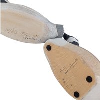 Vintage Carved Wood Ducks, Set of 2: Bill Wendlent Folk Art Bird Figurines