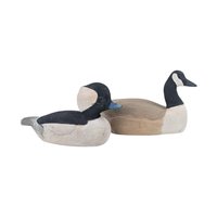 Vintage Carved Wood Ducks, Set of 2: Bill Wendlent Folk Art Bird Figurines
