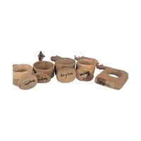 Vintage Hand Carved Napkin Rings, Set of 5 Wooden Safari Animal Napkin Holders, Kenyan Folk Art Table Decor, African Animal Hostess Gift