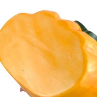 Vintage Ceramic Witch Planter: Blonde Witch on Pumpkin Jack-o'-Lantern