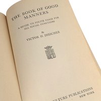 1923 Book of Good Manners: Roaring 20s Etiquette, Dark Academia Decor