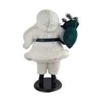 Vintage Father Christmas Figure: 12" White Santa Claus, Old World Christmas Decor