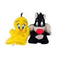 Vintage 1971 Tweety and Sylvester Hand Puppets: Looney Tunes Collectible Toys