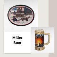 Vintage Miller Beer Mug & Tray Set: Terry Redlin Ducks Unlimited Stein