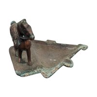 Vintage Bronze Horse Ashtray: Equestrian Western Decor
