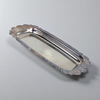 Vintage WM Rogers Silver Plate Tray: Ornate Bread and Vanity Tray