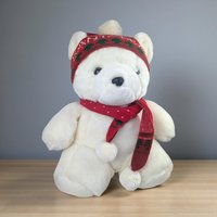 Vintage Christmas Bear Plush: Your Choice of Collectible Department Store Bears