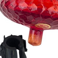 Vintage Brass Wall Sconces: Ornate Italian Candle Holders with Red Votives