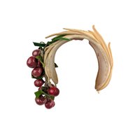 Vintage Cherry Headband Hat: Rockabilly Pinup Style Hair Accessory