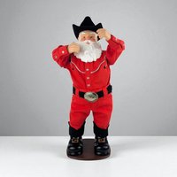 Vintage 1998 Holly Jolly Rock Santa Animated Cowboy: Singing and Dancing Figure