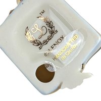 Vintage Lenox Christmas Cub Figurine: Ivory Porcelain Polar Bear with Gold Trim