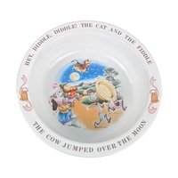 Vintage 1984 Hey Diddle Diddle Bowl Set: Avon Ceramic Child's Dish and Spoon