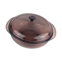 Vintage Pyrex 2 Quart Casserole Dish: Smokey Purple Glass Bakeware with Lid
