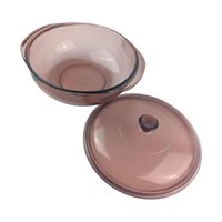 Vintage Pyrex 2 Quart Casserole Dish: Smokey Purple Glass Bakeware with Lid