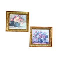 Vintage Floral Lithograph Prints: Framed Still Life Art Treasure Pair