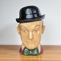 Vintage Stan Laurel Decanter: 1976 Ezra Brooks Ceramic Barware