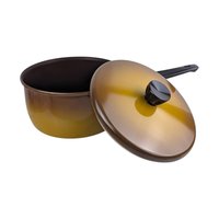 Vintage Brown Ombré Saucepan with Lid: Revere Ware 2 Quart Cookware