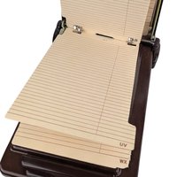 Vintage Cavalier List Finder Index: Bates Brown Faux Leather Desk Organizer