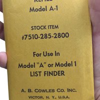 Vintage Cavalier List Finder Index: Bates Brown Faux Leather Desk Organizer