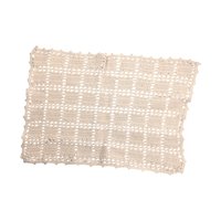 Vintage Crochet Doilies: Set of Three Off-White Heart & Rectangle Mats