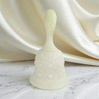 Vintage Fenton Art Glass Bell, Your Choice: Handpainted Floral or Custard Glass Handbell