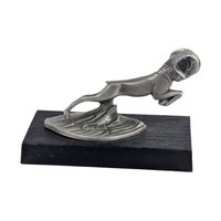 Vintage 1983 Dodge Pewter Hood Ornament: Franklin Mint Ram Sculpture