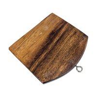 Vintage Carved Wood Coaster Set: Mixed Wood Barware with Holder