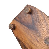 Vintage Carved Wood Coaster Set: Mixed Wood Barware with Holder