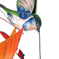 Vintage Painted Wood Bird Set: Plant Sitters and Magnets Lot, 12 Pieces