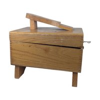 Vintage 1970s Griffin Shinemaster Shoe Shine Box: Oak Valet Stand