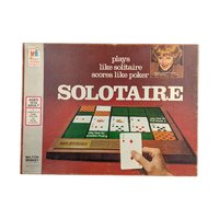 Vintage 1973 Solotaire Game: Milton Bradley Solitaire Poker Board Game