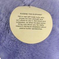 Vintage 1978 Eugene the Elephant Plush: Mighty Star Animal Crackers Comic Toy