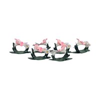 Vintage 1980s Floral Napkin Rings: Set of 6 Hand-Painted Holders, Philippines