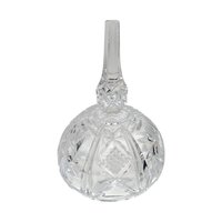 Vintage Cut Crystal Pedestal Candy Dish: Large Lidded Apothecary Jar