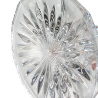 Vintage Cut Crystal Pedestal Candy Dish: Large Lidded Apothecary Jar