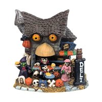 Vintage Light-Up Halloween Village Deli: Spooky Town Monster Figurine