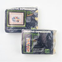 Vintage 1980s Craft Kit, Your Choice: Creative Expressions Punchneedle or Crewel