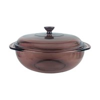 Vintage Pyrex 2 Quart Casserole Dish: Smokey Purple Glass Bakeware with Lid