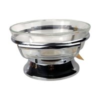 Vintage 1960s Serv-master Casserole Dish: 2 Quart Glass and Chrome Buffet Warmer with Box