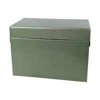 Vintage J. Chein Recipe Box: Green Metal Card File Box