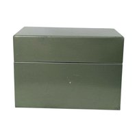 Vintage J. Chein Recipe Box: Green Metal Card File Box
