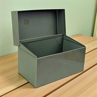 Vintage J. Chein Recipe Box: Green Metal Card File Box