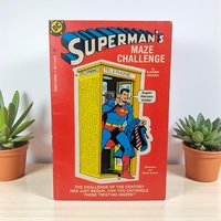 Vintage 1978 Superman Puzzle Book: DC Comics Maze Challenge, Unused Activity Book