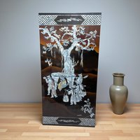 Vintage Vietnamese Mother of Pearl Panel: Lacquerware Wall Art Hanging