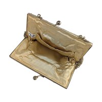 Vintage Gold Beaded Shell Purse: Art Deco Style Evening Bag Clutch